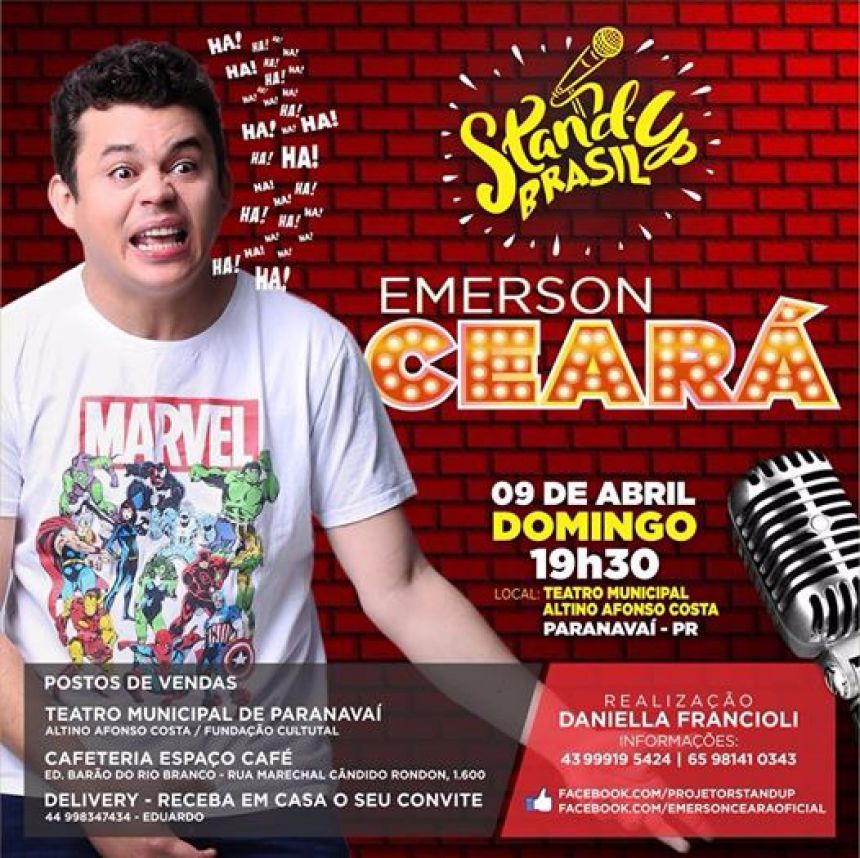 Comediante Emerson Ceara Traz Stand Up A Paranavai No Proximo Domingo